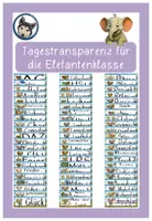 Vorschau - Präsentationen/Tafelbilder - Tagestransparenz Elefantenklasse #Klassentier - Deckblatt