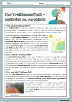 Vorschau - Arbeitsblätter - Der Treibhauseffekt - Natürlich VS Anthropogen - Ausführliche Erklärung mit Aufgaben und Lösungen - Seite 1