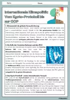 Vorschau - Arbeitsblätter - Internationale Klimapolitik: Vom Kyoto-Protokoll bis zur COP -Ausführliche Erklärung mit Aufgaben und Lösungen - Seite 1