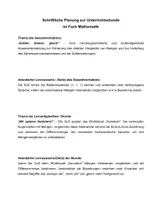 Vorschau - Stundenentwürfe - Unterrichtsentwurf "Hamstern" (Klasse 1) - Deckblatt
