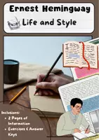 Vorschau - Arbeitsblätter - Ernest Hemingway Biografie Englisch - Deckblatt