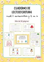 Vista previa - Refuerzo / NEE / Materiales de apoyo - CUADERNO LECTOESCRITURA NIVEL 2: P, L,M,S - Portada