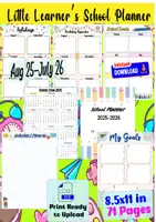 Aperçu - Apprentissages en autonomie - Little Learner’s School Planner Aug 25-July 26 - Page de couverture