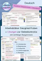 Vorschau - Arbeitsblätter - Satzglied-Proben (Einführung Satzglieder) - Seite 1