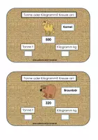 Vorschau - Aufgabenkarten - Kilogramm oder Tonne? - Seite 2