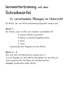 Vorschau - Spiele - Lernwörtertraining mit dem Würfel - Seite 1