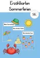 Vorschau - Bildkarten - Erzählkarten Sommerferien - Deckblatt