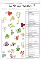 Vorschau - Arbeitsblätter - At the salad bar - worksheets - Seite 2