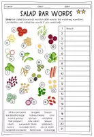 Vorschau - Arbeitsblätter - At the salad bar - worksheets - Seite 3