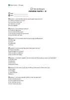 Aperçu - Tests - 📘 4 évaluations de lecture sur « L’Étranger » de Albert Camus (versions A/B) – pour un contrôle ciblé chapitre par chapitre en classe - Page 1