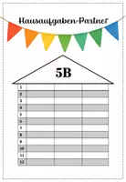 Vorschau - Poster - Klassenzimmer: Hausaufgaben-Partner (Liste) - Deckblatt
