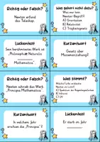 Vorschau - Quiz - Isaac Newton Quizkarten - 24 Quizkärtchen | Quiz | Berühmte Persönlichkeiten - Seite 3