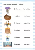 Vista previa - Hojas de trabajo - LECTURA DE FRASES CON LA FORMA VERBAL HAY - página 3