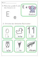Vorschau - Arbeitsblätter - Buchstabe E - Übungen für die 1. Klasse - Seite 2