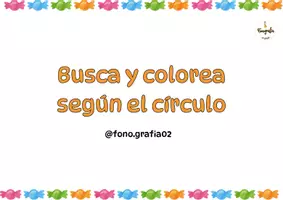 Vista previa - Hojas de trabajo - Busca y colorea según el círculo - página 1