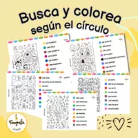 Vista previa - Hojas de trabajo - Busca y colorea según el círculo - Portada