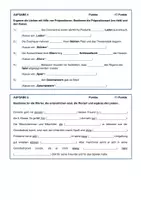 Vorschau - Klassenarbeiten - Klassenarbeit Pronomen, Präpositionen, Kasus, Tempus - Seite 1