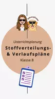 Vorschau - Unterrichtsreihen - Unterrichtsplanung Klasse 8 - Pläne - Deckblatt
