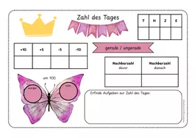 Vorschau - Arbeitsblätter - Zahl des Tages - Tägliches Zahlentraining - Seite 2