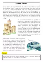 Vorschau - Arbeitsblätter - Kontinent Europa: Erdkunde, Geschichte & EU - Seite 1