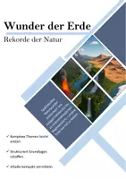 Vorschau - Arbeitsblätter - Wunder der Erde - Rekorde der Natur - Deckblatt