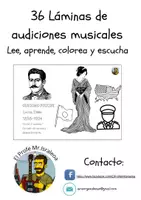 Vista previa - Hojas de trabajo - 36 LÁMINAS AUDICIONES MUSICALES - Portada