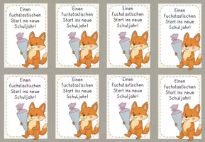 Vorschau - Anderer Materialtyp - Grüße neues Schuljahr Schulstart 1.-5 Fuchs m. Schultüte - Seite 2