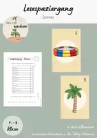Vorschau - Arbeitsblätter - Lesespaziergang - Sommer (Kl. 1-3) - Deckblatt