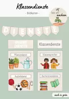 Vorschau - Bildkarten - Klassendienste - Merkkarten (beige) - Deckblatt