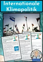 Vorschau - Arbeitsblätter - Internationale Klimapolitik: Vom Kyoto-Protokoll bis zur COP -Ausführliche Erklärung mit Aufgaben und Lösungen - Deckblatt