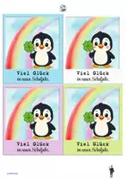 Vorschau - Mal- und Bastelvorlagen - Mit Pinguin Glück ins neue Schuljahr starten - Seite 2