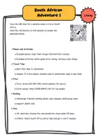 Vorschau - Arbeitsblätter - Materialpaket - South African Adventure (inkl. Lösungen) - Seite 1