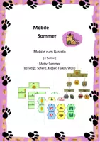 Vorschau - Mal- und Bastelvorlagen - Mobile Sommer - Deckblatt