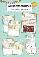 Vorschau - Spiele - Willkommensgruß neues Schuljahr | Einschulung, Schulstart - Deckblatt