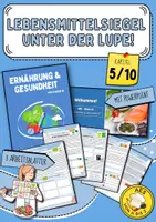 Vorschau - Arbeitsblätter - Lebensmittelsiegel unter der Lupe! (EU-Bio-Siegel, deutsches Bio-Siegel, Demeter, Naturland, Bioland, V-Labels, Fairtrade, Nutri-Score) - Deckblatt