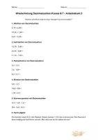Vorschau - Arbeitsblätter - Wiederholung Mathe Dezimalzahlen Klasse 6/7 - Seite 3