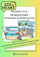 Vorschau - Anderer Materialtyp - Schulstart: Sitzkarte und Back to school Wortgitter (Kl. 5-10) - Deckblatt