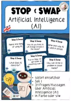 Vorschau - Spiele - Stop and Swap Conversation Cards AI KI Englisch Sek I - Deckblatt