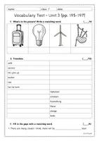 Vorschau - Test - Vocabulary Test - Scotland (Orange Line 3) - Seite 1