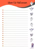 Vorschau - Arbeitsblätter - Ideenliste (Bucket List) - Halloween - Seite 2