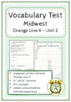 Vorschau - Test - Vocabulary Test - Midwest (Orange Line 4) - Deckblatt