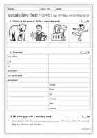 Vorschau - Test - Vocabulary Test - Canada (Orange Line 6) - Seite 1