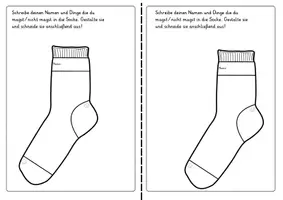 Vorschau - Mal- und Bastelvorlagen - Coole Socken - Türdeko - Seite 1