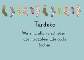 Vorschau - Mal- und Bastelvorlagen - Coole Socken - Türdeko - Deckblatt