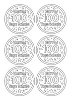 Vorschau - Mal- und Bastelvorlagen - Materialpaket - 100 Tage Schule - Bastelvorlage Krone & Medaille - Seite 2