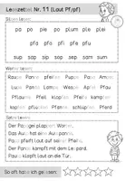 Vorschau - Arbeitsblätter - Erstes Lesen "Laute, Silben, Worte, Sätze" – Lesezettel 11-15 - Seite 2