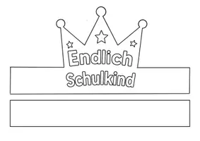 Vorschau - Mal- und Bastelvorlagen - Bastelvorlage - Krone Schulstart/Einschulung - Endlich Schulkind - Seite 3