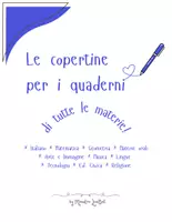 anteprima - Altro tipo di materiale - Copertine Quaderni - Pagina di copertina