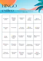 Vorschau - Spiele - Spiel Italienisch-Bingo estivo lezione di italiano - Deckblatt