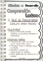 Vista previa - Hojas de trabajo - Niveles de Desarrollo COMPRENSIÓN LECTORA - página 3